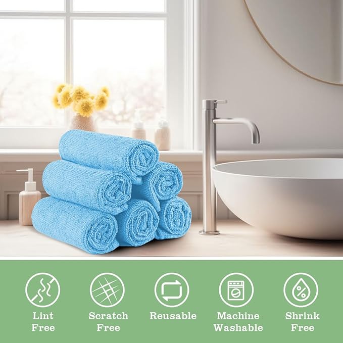 Washcloths - 20 Pack - Face Towels, Highly Soft Wash Cloths and Hand Towels