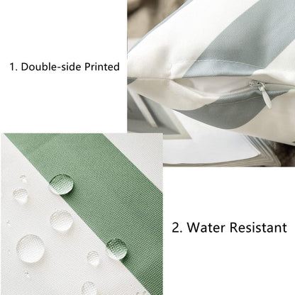 Hangood Waterproof Cushion Covers Outdoor Garden Geometry Set of 4pcs Throw Pillow Case Home Decorative Sofa Protectors Chair Living Room Grey 18"x18"