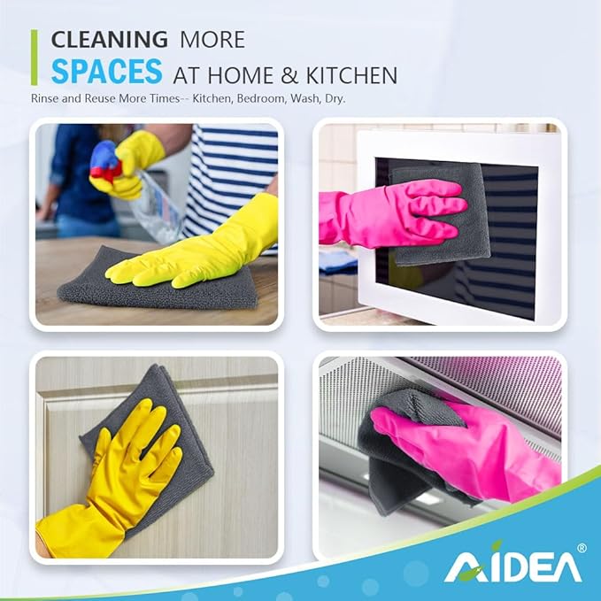 AIDEA Microfiber Cleaning Cloth-50PK, Soft Microfiber Towels
