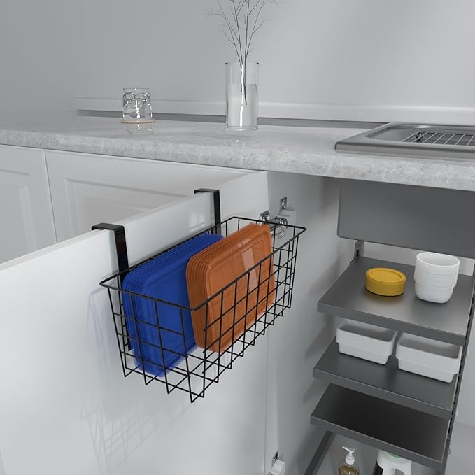 MaraFansie Hanging Kitchen Baskets Wire Storage Basket Over the Cabinet Door