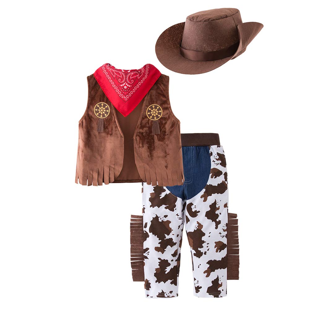 LXKIKMM May's Baby Western Cowboy Style Kids Costume Set Cosplay Costume 12-18 Months