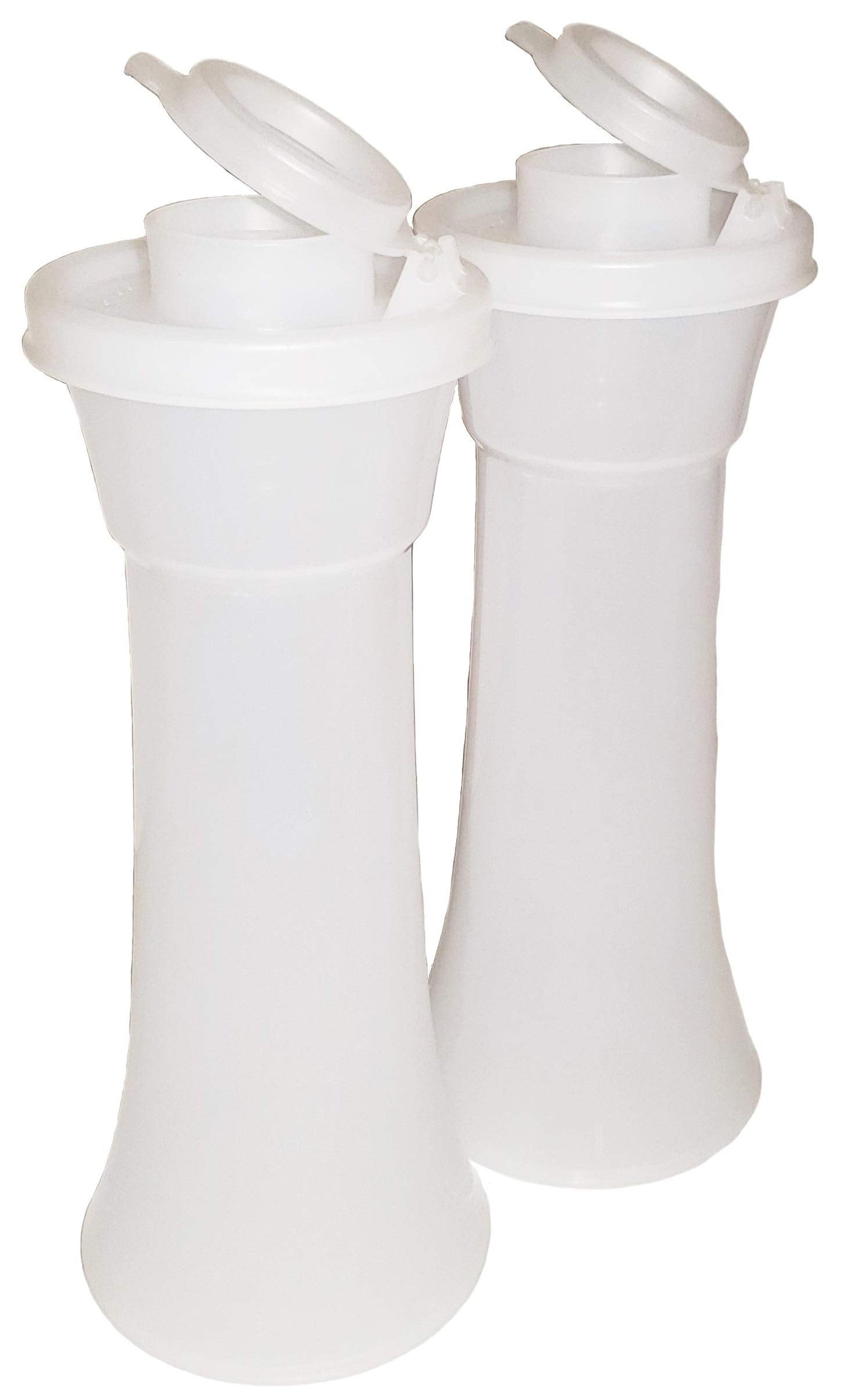 Tupperware Classic Sheer Tall Hourglass Salt and Pepper Shakers Set