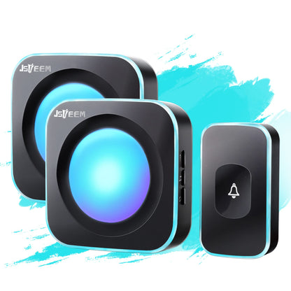 Wireless Doorbell 1200Ft Door Bells for Home with Flashing Light Hearing Impaired Door bell 1 Battery Button & 3 Plug in Receivers for Home Classroom Room Office