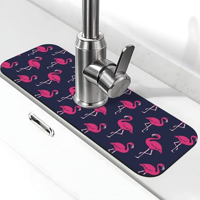 Abstract Summer Tropical Blue Pink Flamingo Flamingos Hawaii Hawaiian Kitchen