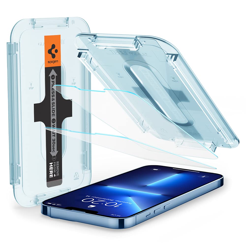 Spigen Tempered Glass Screen Protector [GlasTR EZ FIT] designed for iPhone 14 Pro Max [Case Friendly] - Sensor Protection / 2 Pack
