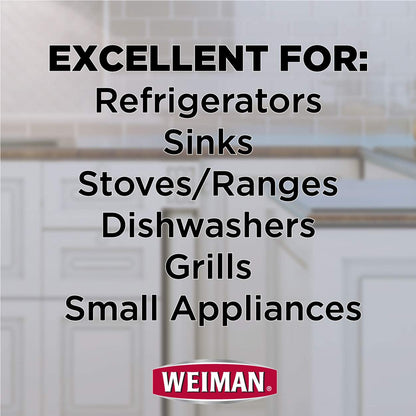 Weiman Stainless Steel Cleaner & Polish, 12 fl oz (355ml)