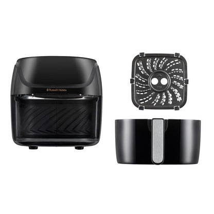 Russell Hobbs 4L Rapid Digital Air Fryer [7 Cooking Functions |10 Programs] Energy Saving, Max temp 220°C, Easy clean, Touch screen, Use without oil, Grill, Bake, Roast, Reheat, Frozen etc. 27160