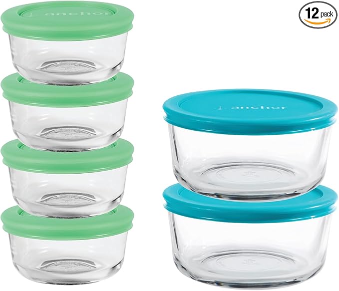 Anchor Hocking 12 Piece Glass Storage Containers