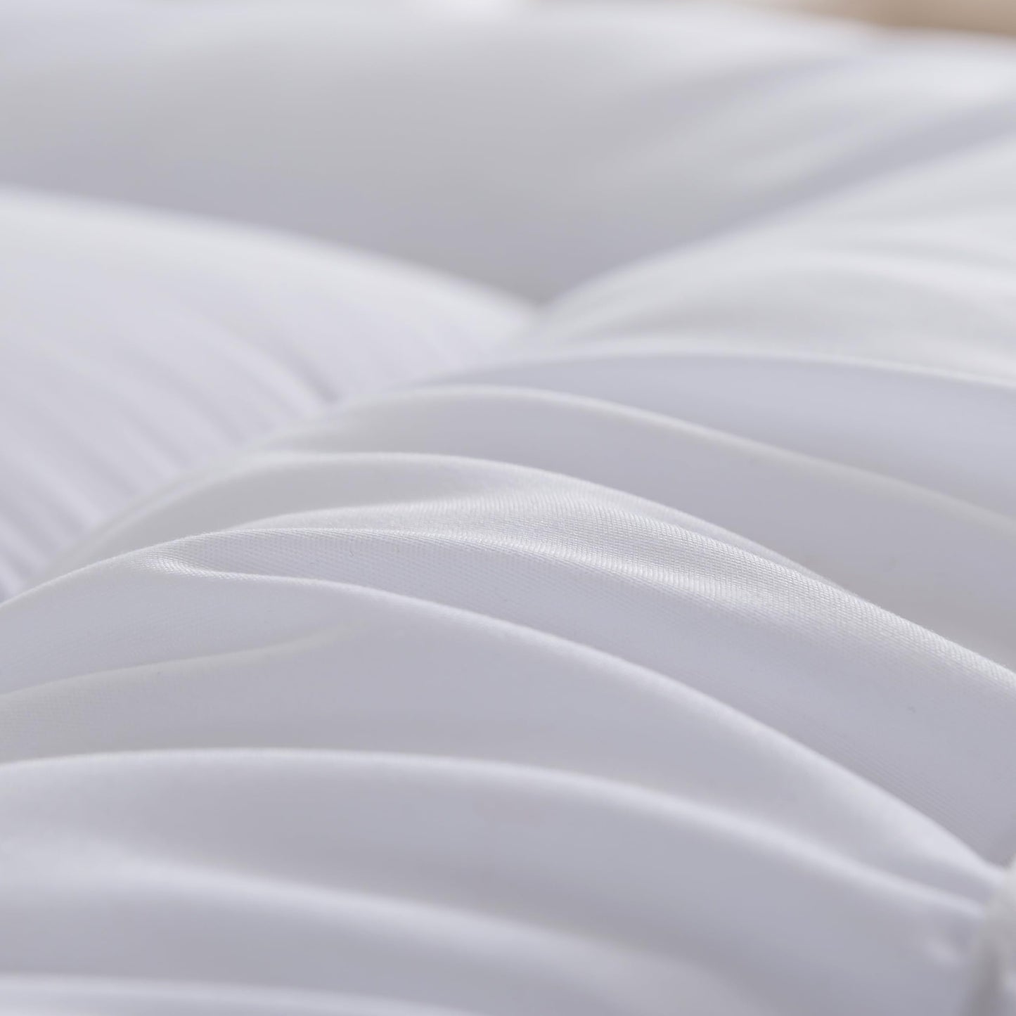 Hotel Quality Box Stitched Microfibre Mattress Topper 5cm Super soft Heavy Fill Orthopaedic Anti Allergy Quilted Mattress Topper (Double,137Cm X190cm)