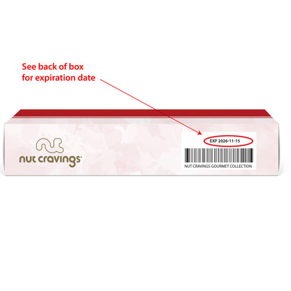 NUT CRAVINGS - Mothers Day Treats, Mixed Nuts Gift Basket in Red Gold Box (7 Assortments, 1 LB) Treats for Adults, Food Arrangement, Healthy Snack Care Package, Kosher
