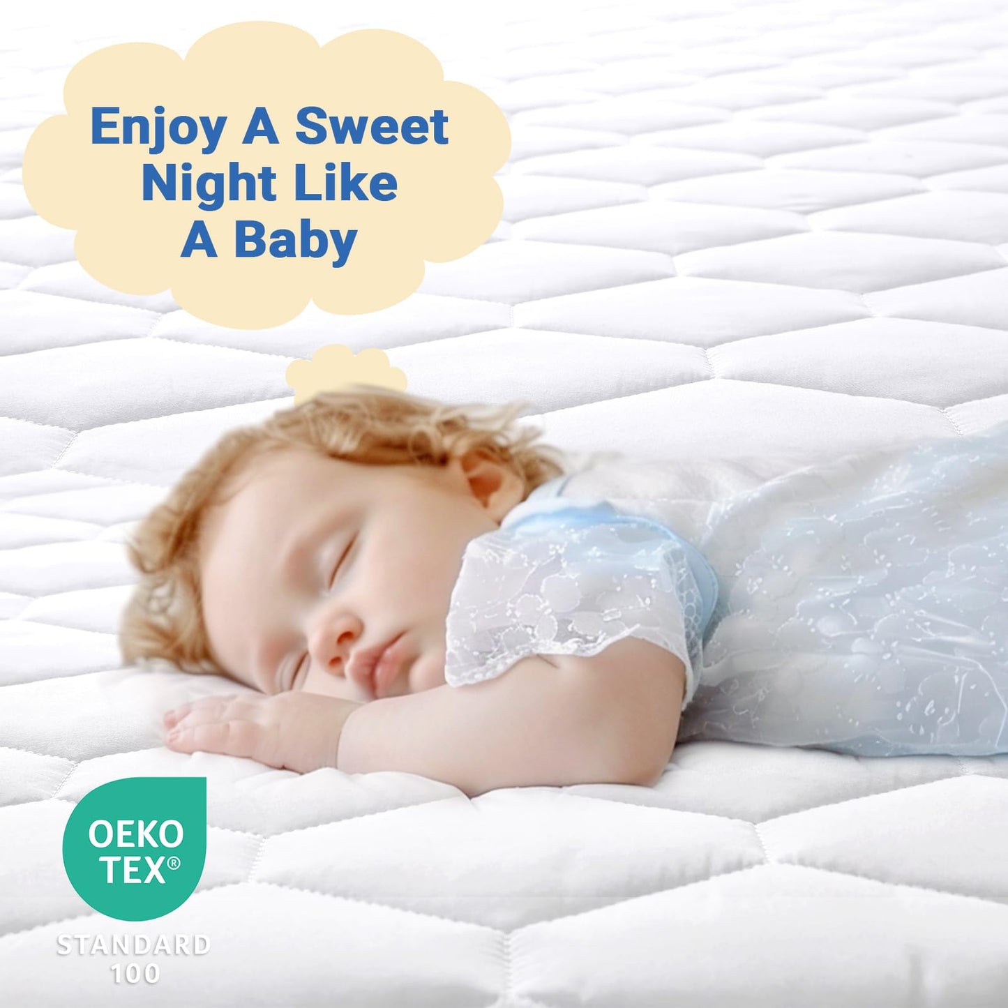 MUXHOMO Full Size Mattress Protector, 100% Waterproof Quilted Full Mattress Cover, Noiseless Soft & Cooling Mattress Pad, Deep Pocket 6"-21", White
