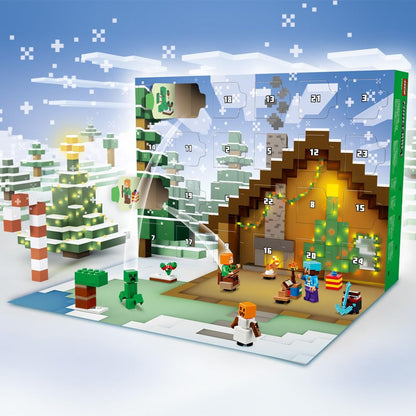 Lego Minecraft 21280 Minecraft Advent Calendar 2025 Toy Birthday Present Blocks for Boys and Girls Children 7 Years Old 8 Years Old 9 Years Old Elementary School Students Micra Minecraft Goods Game