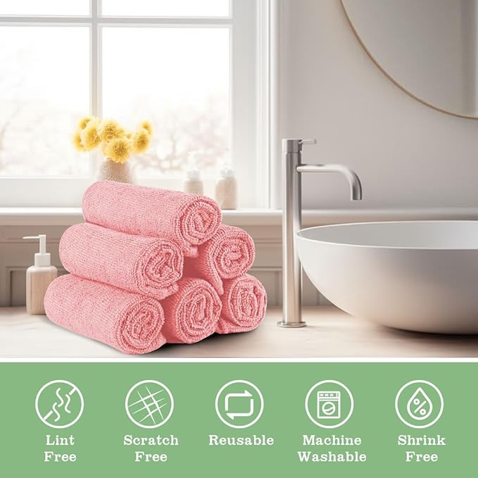 Washcloths - 20 Pack - Face Towels, Highly Soft Wash Cloths and Hand Towels