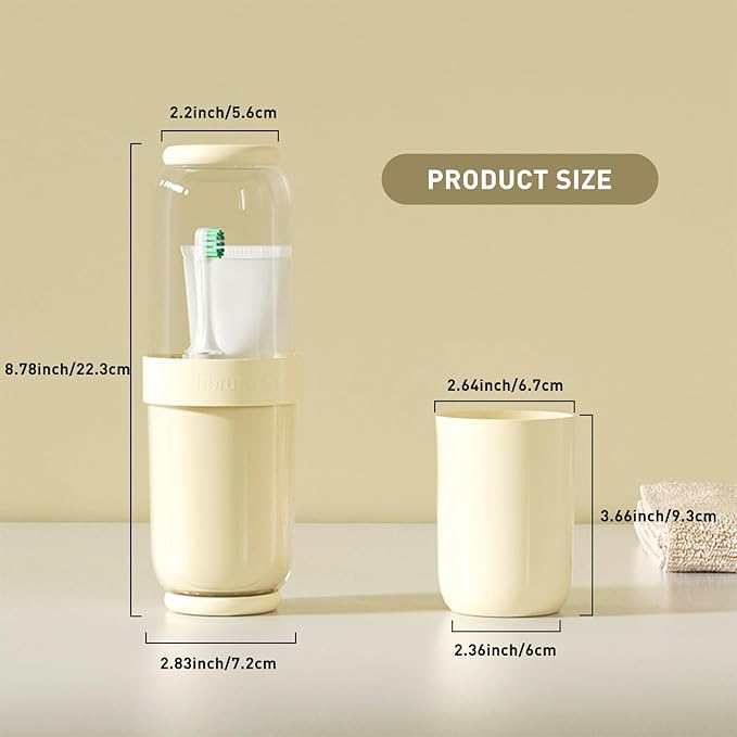 Toothbrush Cup with Cover, Travel Toothbrush Case Portable Toothbrush Holder