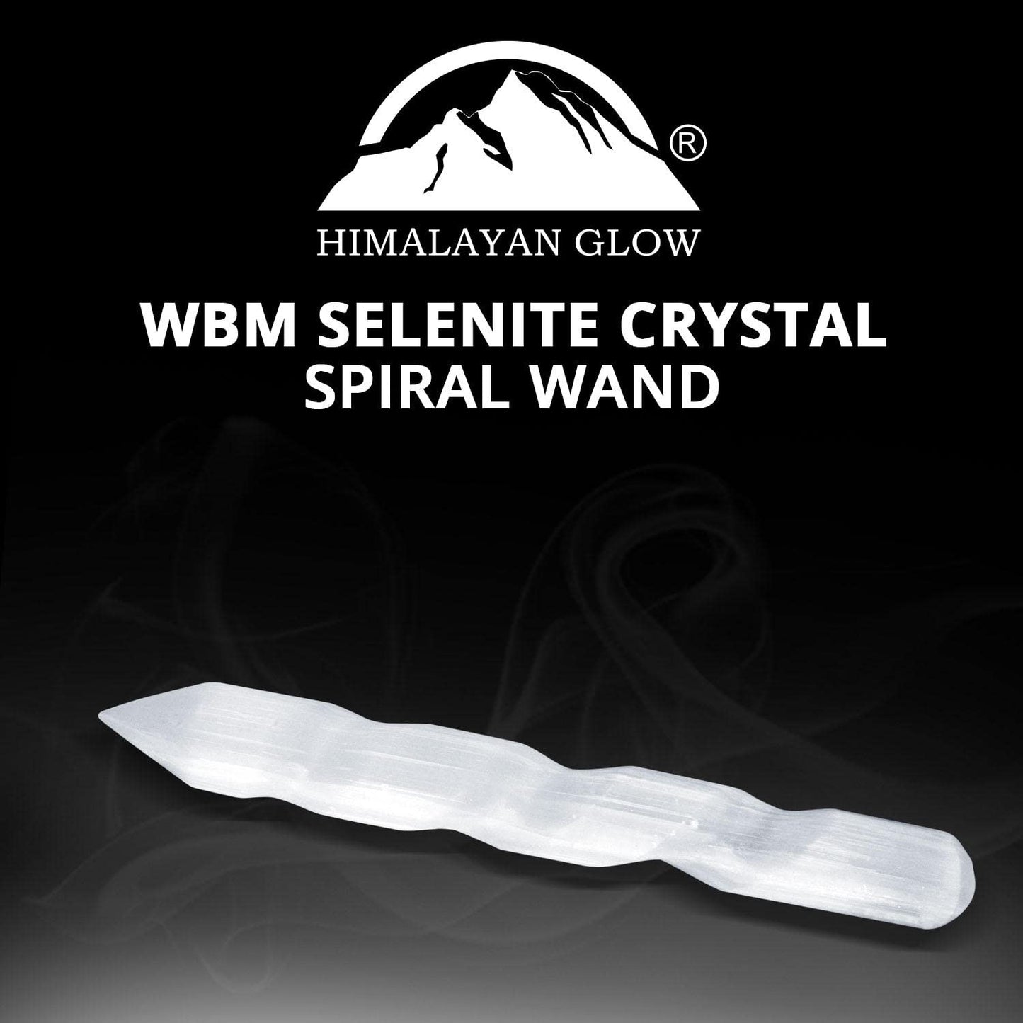 Himalayan Glow WBM Selenite Crystal Wand, High Energy Crystals for Healing and Meditation - 6 Inches