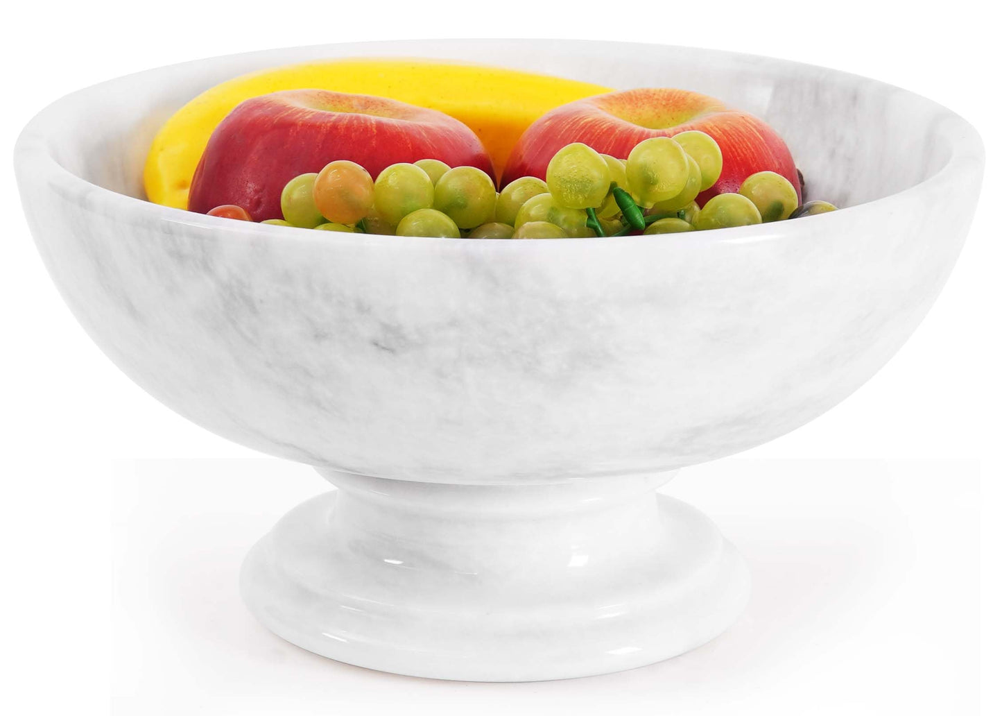 Radicaln Marble Fruit Bowl For Kitchen Counter 10" Inches White Handmade Candy Bowl For Entryway Table, Ideal Decorative Bowl, Serving Bowl and Fruit Holder For Dining Table Centerpiece