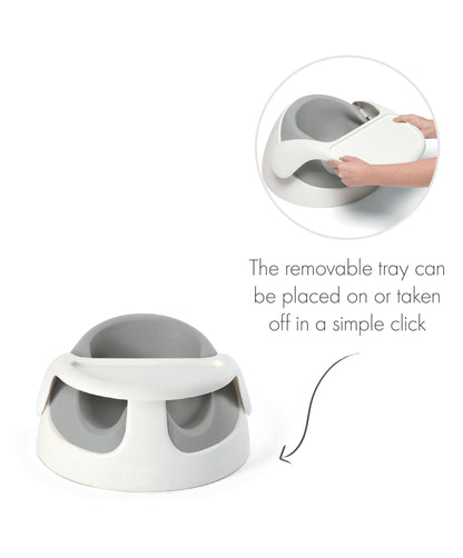Mamas & Papas Baby Snug Seat and Activity Tray with Adjustable Features, Supportive, Stable and Easy Clean Design, Pebble Grey