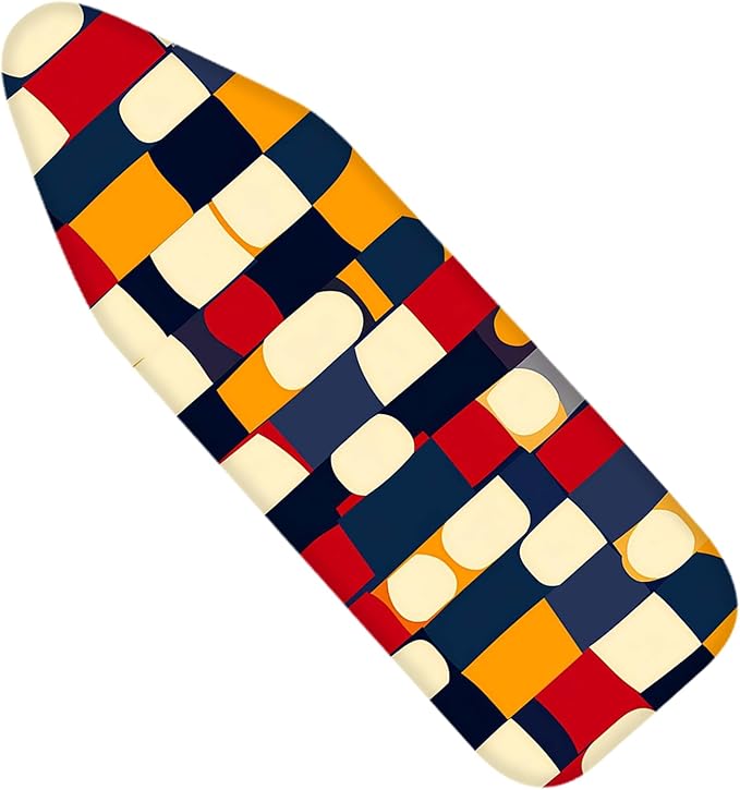 Nuxovilar Abstract Colorful Geometric Blocks Ironing Board Cover, This Cover