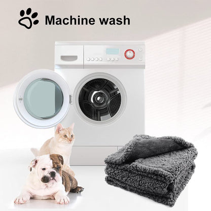 Onarway Waterproof Dog Blanket Washable: Protects Sofa/Bed/Car Seat from Spills & Scratches - Cozy Sherpa Fleece Puppy Throw for Furniture Conscious Pet Owner (Medium 70x100cm)