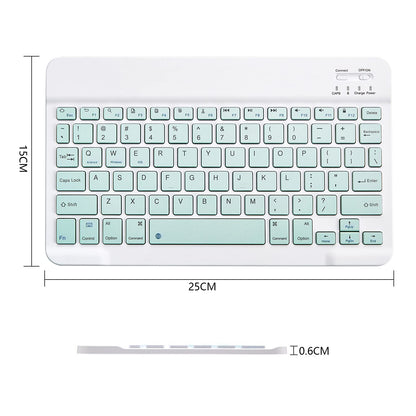Ultra-Slim Bluetooth Keyboard Portable Mini Wireless Keyboard Rechargeable for Apple iPad iPhone Samsung Tablet Phone Smartphone iPadOS iOS Android (10 inch Black)