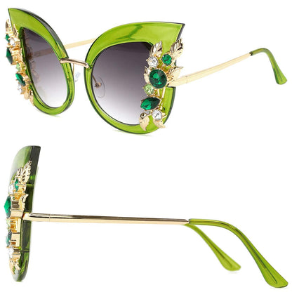 Slocyclub Halloween Glasses Jeweled Sunglasses, Funky Butterfly Shaped Sunglasses, Oversized Rhinestone Sunglasses for Women, Unique Sunglasses with UV400 Protection, Colorful Fun Sunglasses