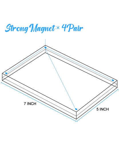 JUOIFIP 10 Pack Acrylic Picture Frame 5×7 Clear Double Sided Magnetic Photo Frame - Frameless Baby Friend Family Picture Desktop Display with Support Stand and Gift Boxes