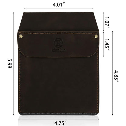 RingSun Genuine Leather Pocket Protector for Men, Durable Pocket Tool Pouch, Jeans Shirts Pocket Protector for Tools Pens