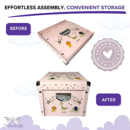 GroWings Baby Keepsake Box - Large Memory Storage for Newborns, Suitable for Boys and Girls, Strong, Durable, and Collapsible Gifts
