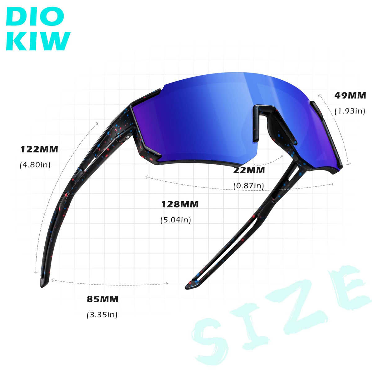 DioKiw 3PACK Kids Sunglasses Polarized Youth Baseball Sunglasses Boys Girls Softball Cycling UV400 Protection Goggles
