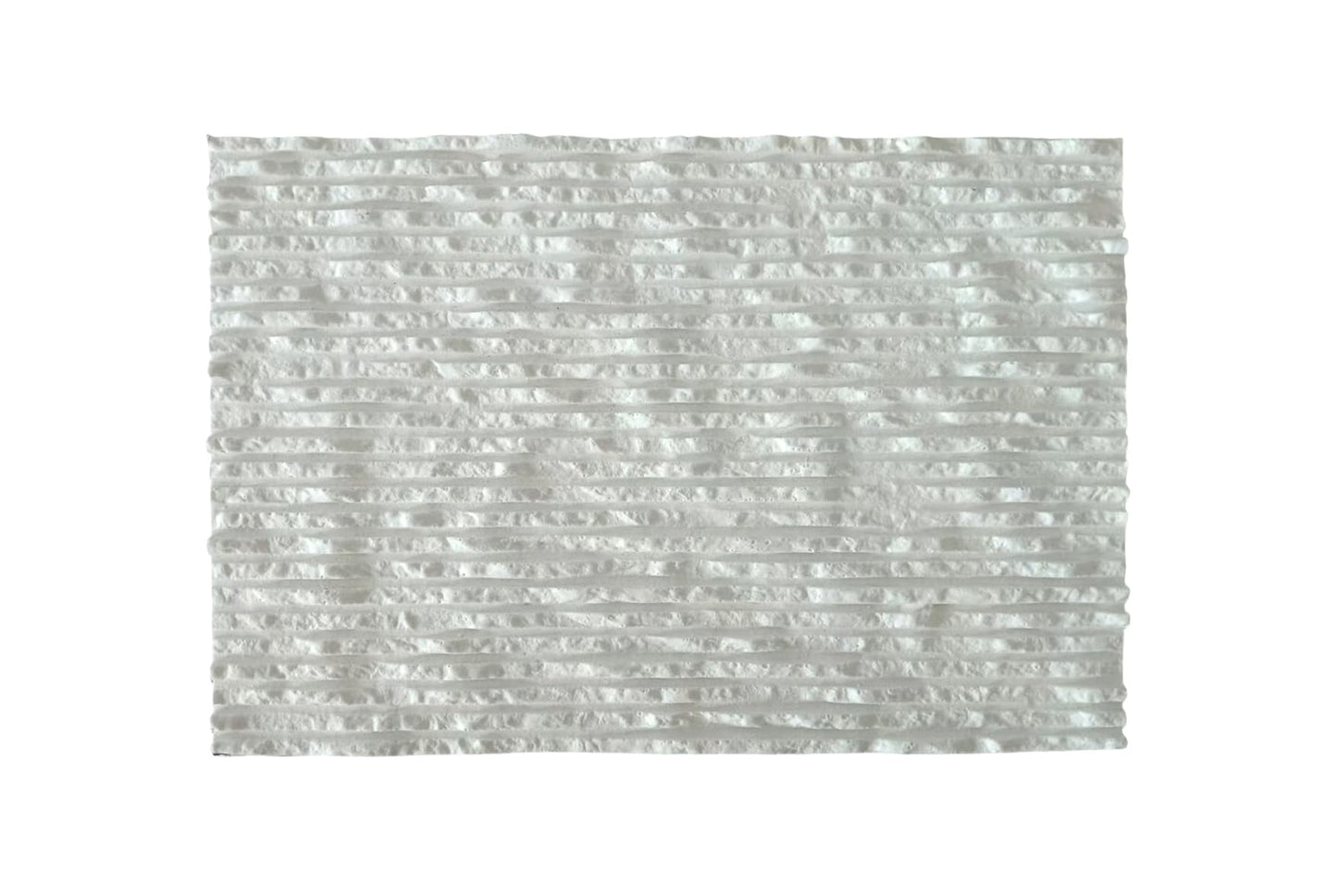 3D Stone Wall Panels Soft Textured Concrete Realistic 3D Texture, Waterproof & Fireproof Exterior and Interior White Wall Tile for Home Décor (White, Sample)