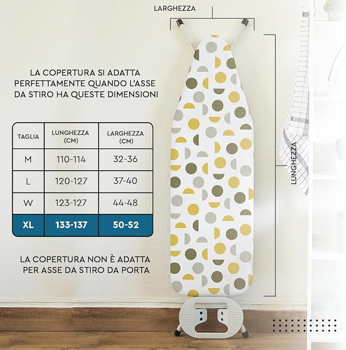 Encasa XO Ironing Board Cover and Pad 54"x18"