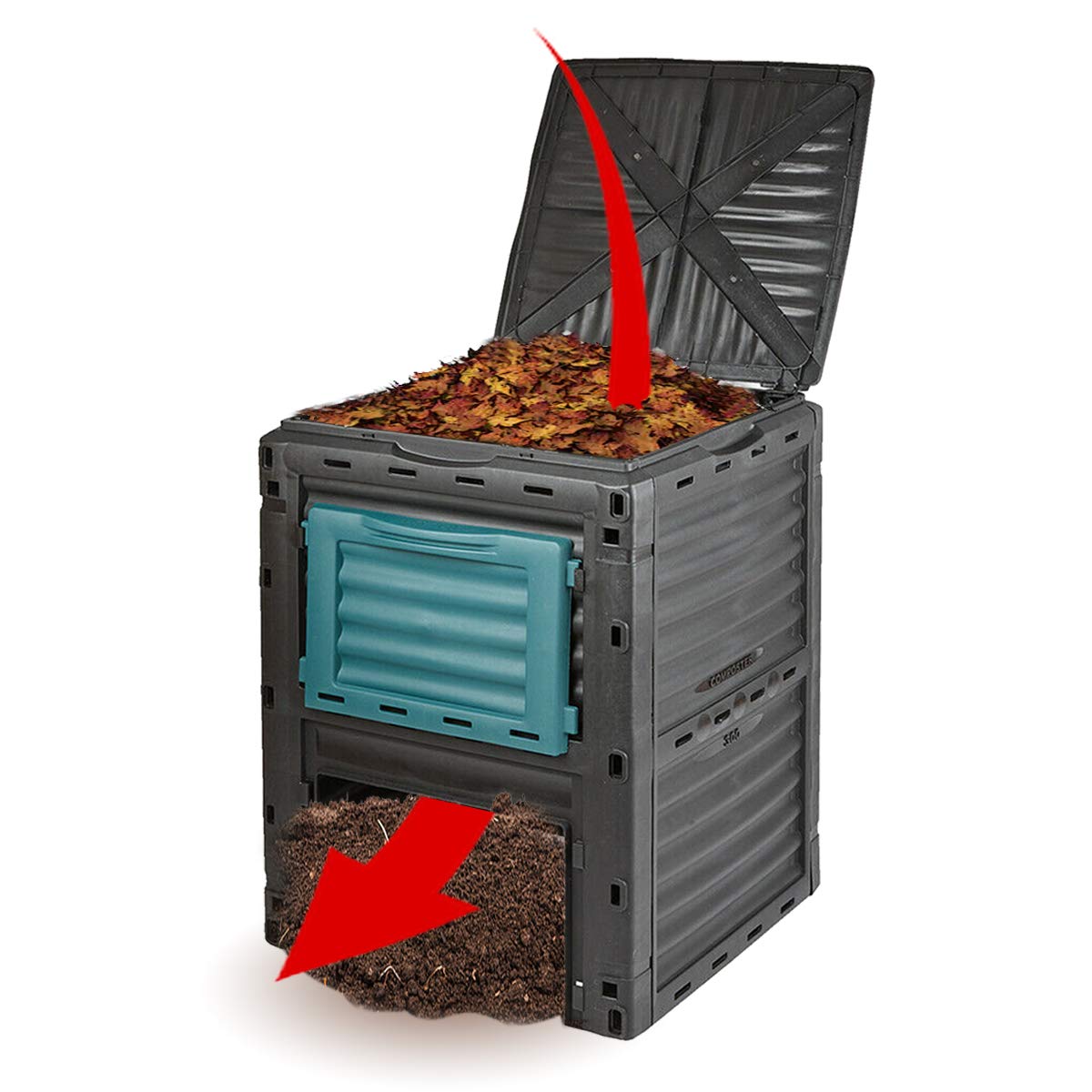 Denny International® 300L Outdoor Compost Bin Eco Friendly Garden Organic Waste Converter Composter