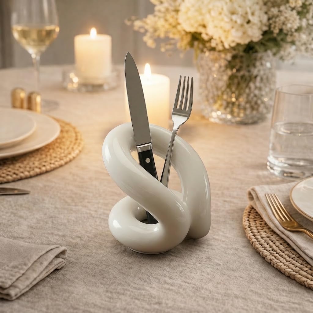 Bathroom Ceramics Toothbrush Holder Rope Knots Tooth Brushes Storage Holder Dressings Table Makeup Organizers Shelf Home Decors Multiple Brush Holder (B)