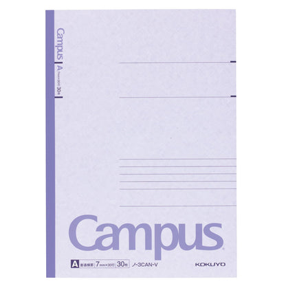 KOKUYO [SET of 5] Campus Notepad Memo Book 30 Pages A-rules 7mm Semi-B5 with 5 Colors from Japan