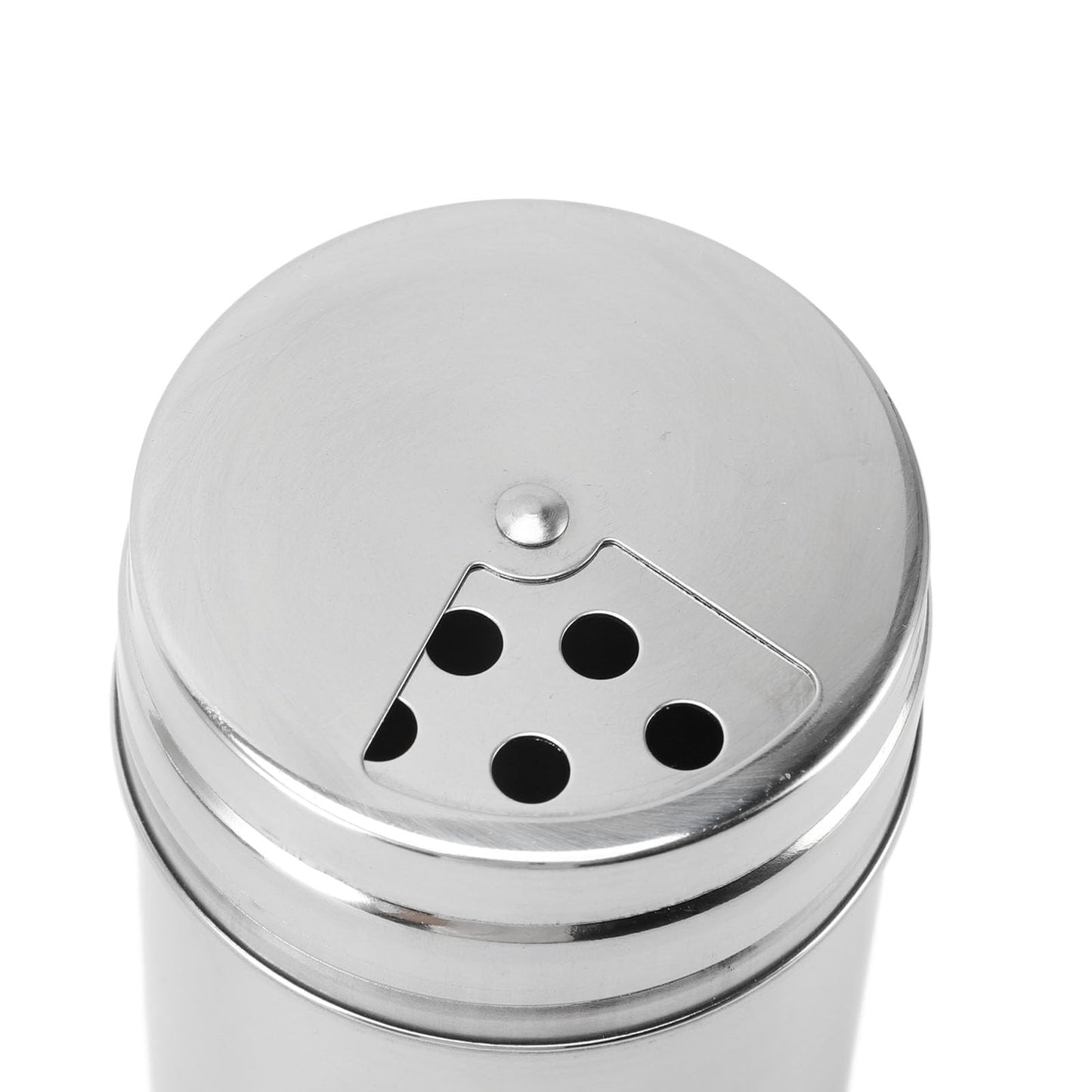 OEBUAFI 2 Piece Seasoning Shakers, 304 Stainless Steel Salt and Peppers Shakers with Mesh Sieve for Salt Peppers Sugar, Seasoning Dispenser Container with Adjustable Pour Holes (Type 3)