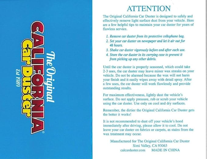 The Original California Car Duster Detailing Kit