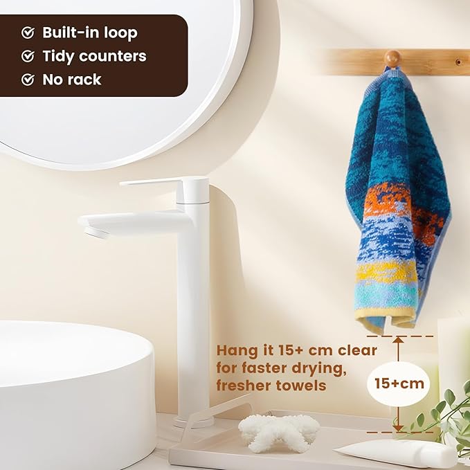 SEMAXE 100% Cotton Washcloths 12-Pack, 13 × 13 Inch Soft Luxury Face Towels –