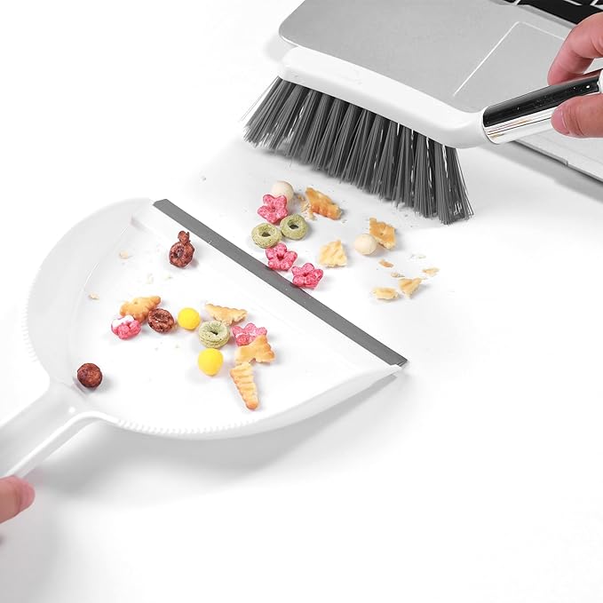 NACENA Mini Broom and Dustpan Set, Small Dust Pan and Brush Set