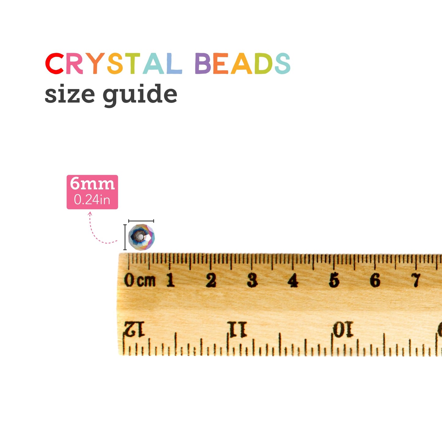 Incraftables 1200 Piece Crystal Bead Kit – 6mm Briolette Crystal Glass Beads for Jewelry Making – 24 Sparkly Colors – Beads for Bracelets, Crafts & DIY Projects – Sparkly Beads for Adults & Beginners