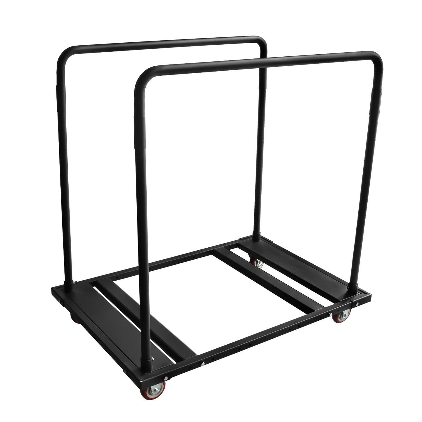 Hasopy Folding Table Cart Rack for 60" Round Tables, Heavy Duty Table Trolley Black Table Rolling Casters for Reataurant, Party, Hotel Furniture 10 Table Capacity
