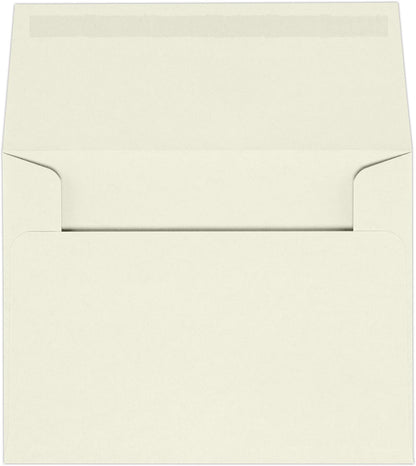 LUXPaper A2 Classic Linen Invitation Envelopes | 4 3/8" x 5 3/4" | Natural White | 70lb. Text | 50 Qty