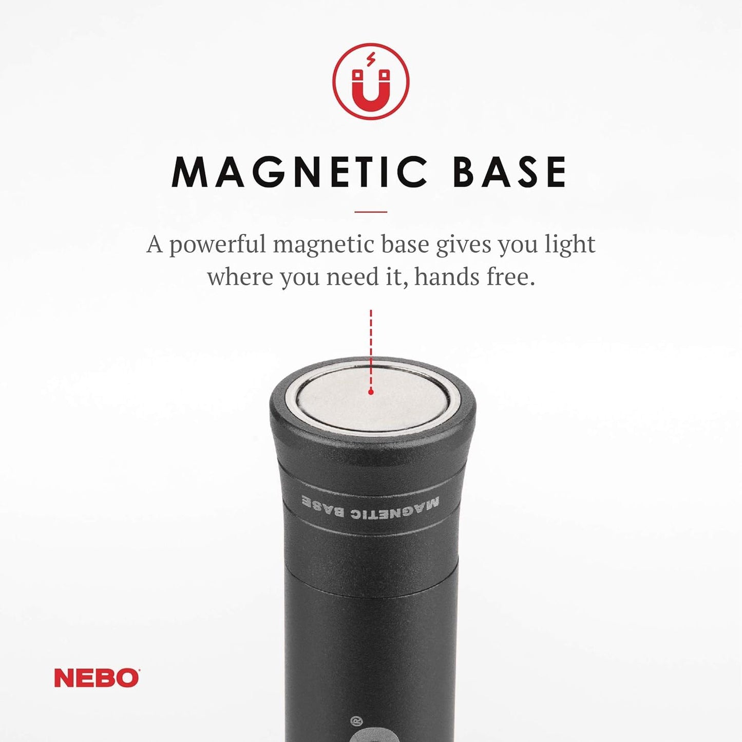 NEBO Magnetic NE6737 Big Larry 2 Pocket Work Light - Powerful LED Pen Inspection Flash Light, Black Torch