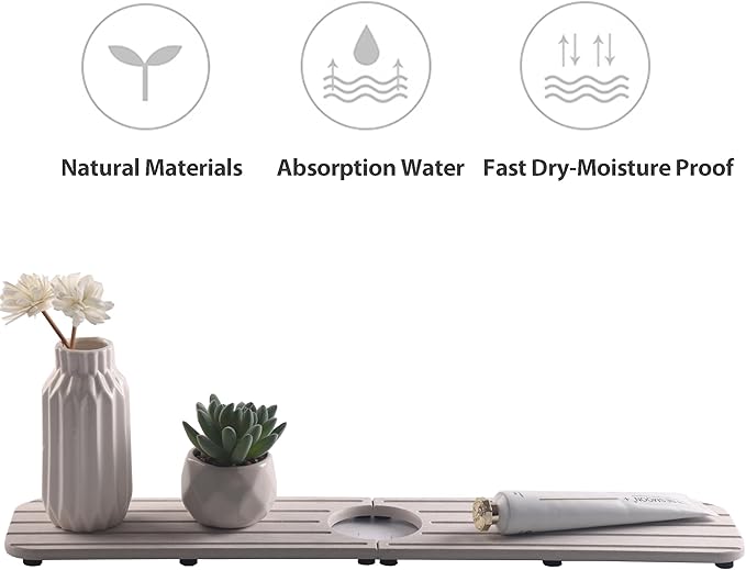 20inch x 4inch Kitchen Sink Faucet Mat, Water Absorbing Stone Faucet Splash