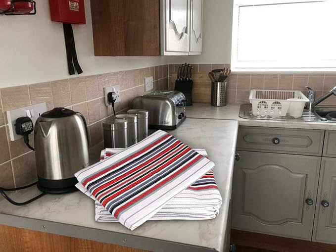 Urban Villa Kitchen Towels, Cotton Dish Towels, Mitered Corners, Ultra Soft