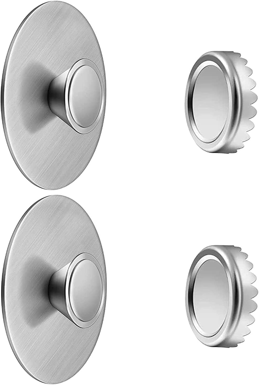 VeoryFly 2Pcs Magnetic Soap Savers for Bar Soap, Stainless Steel Soap Holder for Shower Wall and Kitchen/Bathroom, Easy Clean, Self-Draining (Silver)