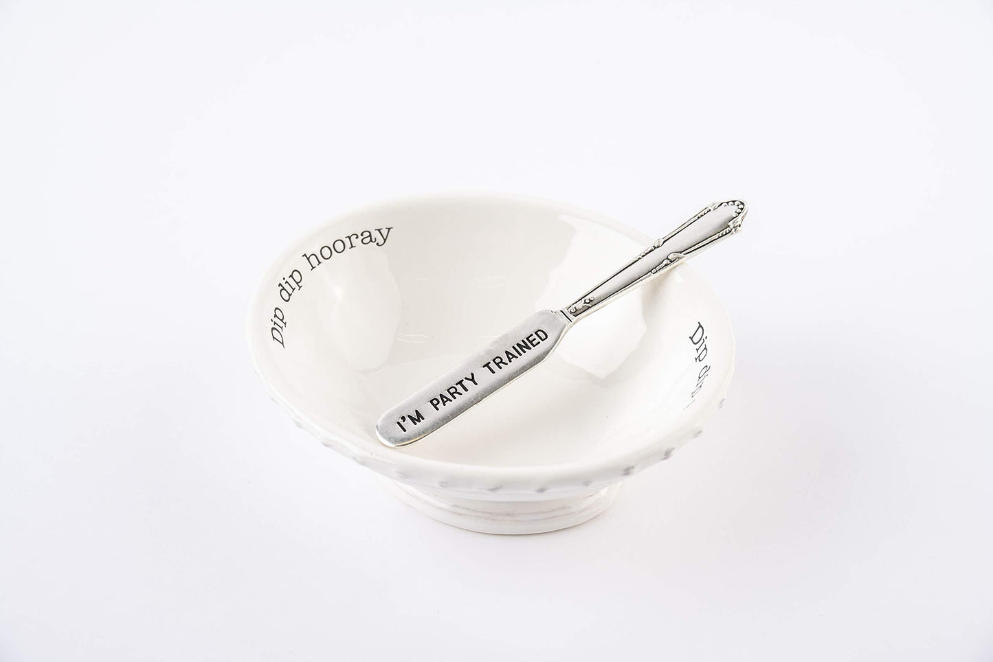 Mud Pie Dip Bowl Set, Hooray, 2" x 6"