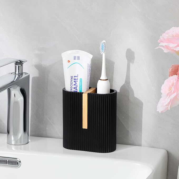 rejomiik Matte Black Toothbrush Holders Electric Toothbrush Holder