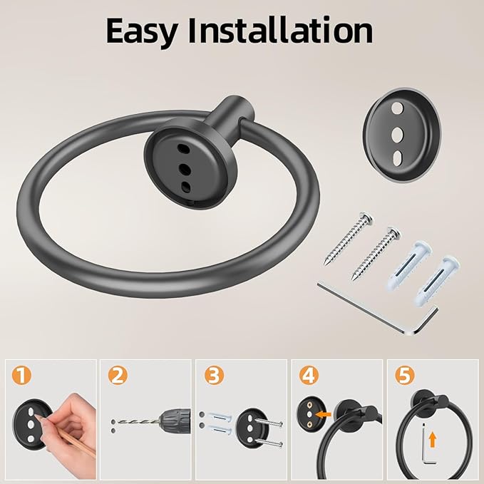 Towel Ring 2Pack, SUS304 Stainless Steel Hand Towel Holder