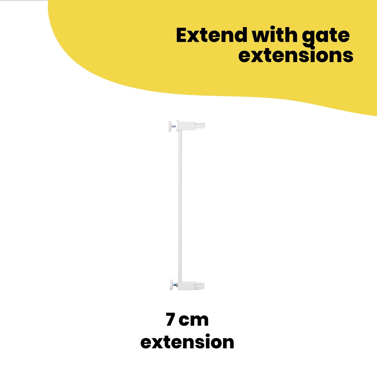 Safety 1st Easy Close Extra Tall Metal Gate, Baby Stair Gate Pressure Fit, 73-80cm (max. 94cm), Extra Tall Gate (91cm), Easy-Closing Baby Safety Gate, No-Screw Installation (No Drilling), White