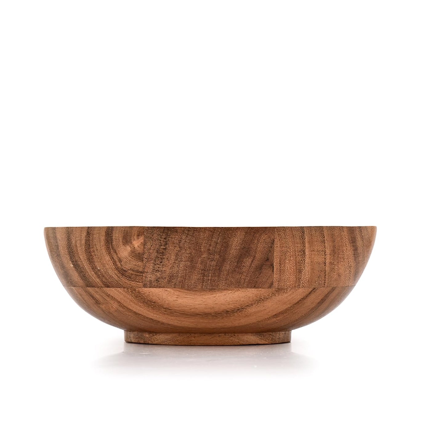 Kaizen Casa Decorative Wooden Bowl for Living Room Decor – Hand Carved Acacia Wood Bowl, Centerpiece Accent, Rustic Coffee Table Decor, Entryway Table Decoration (7" X 7" X 3")